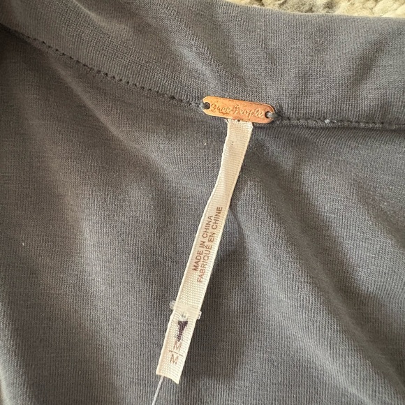 Free people blue gray long sleeve wrap collared dress size M - Picture 4 of 5